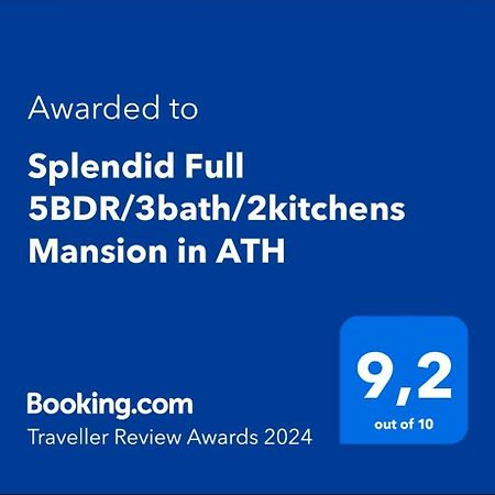 Splendid Full 5Bdr/3Bath/2Kitchens Mansion In Ath Apartment Athens Exterior photo